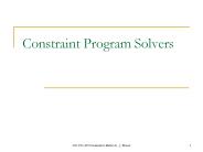 Constraint Program Solvers