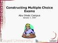 Constructing Multiple Choice Exams PowerPoint PPT Presentation