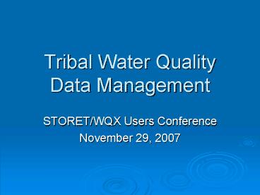 STORETWQX Users Conference