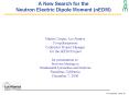A New Search for the Neutron Electric Dipole Moment nEDM PowerPoint PPT Presentation