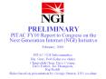 PRELIMINARY PITAC FY00 Report to Congress on the Next Generation Internet (NGI) Initiative PowerPoint PPT Presentation