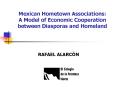 Mexican Hometown Associations: A Model of Economic Cooperation between Diasporas and Homeland PowerPoint PPT Presentation