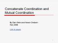 Concatenate Coordination and Mutual Coordination PowerPoint PPT Presentation