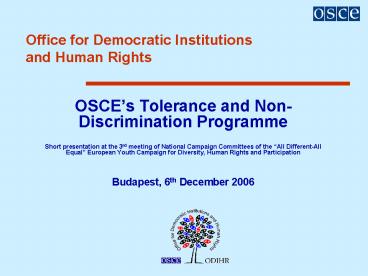Office for Democratic Institutions and Human Rights