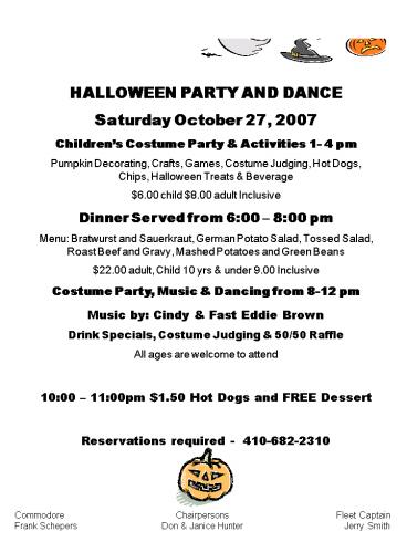 HALLOWEEN PARTY AND DANCE