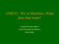 AMICO: We PowerPoint PPT Presentation