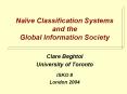 Nave Classification Systems and the Global Information Society PowerPoint PPT Presentation
