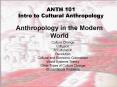 Anthropology in the Modern World PowerPoint PPT Presentation