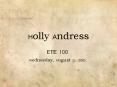 Holly Andress PowerPoint PPT Presentation