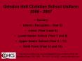 Grindon Hall Christian School Uniform 2006 2007 PowerPoint PPT Presentation