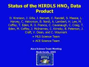 Status of the HIRDLS HNO3 Data Product