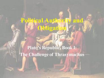 Political Authority and Obligation