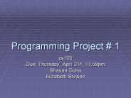 Programming Project