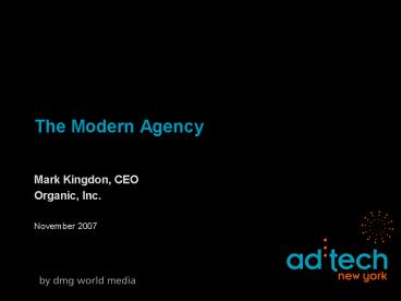 The Modern Agency