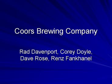 Coors Brewing Company