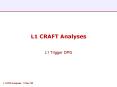 L1 CRAFT Analyses PowerPoint PPT Presentation