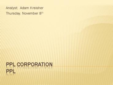 PPl Corporation ppl