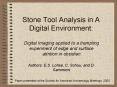 Stone Tool Analysis in A Digital Environment: PowerPoint PPT Presentation