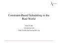 ConstraintBased Scheduling in the Real World PowerPoint PPT Presentation