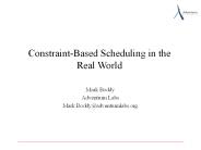 ConstraintBased Scheduling in the Real World