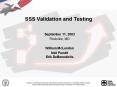 SSS Validation and Testing PowerPoint PPT Presentation