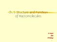 Ch. 5 Structure and Function of Macromolecules PowerPoint PPT Presentation