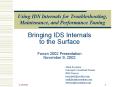 Bringing IDS Internals to the Surface Forum 2002 Presentation November 9, 2002 PowerPoint PPT Presentation