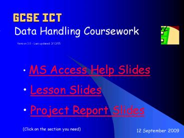 GCSE ICT presentation | free to view
