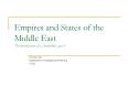 Empires and States of the Middle East The development of a shatterbelt, part 2 PowerPoint PPT Presentation