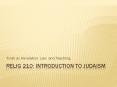 RELIG 210: Introduction to Judaism PowerPoint PPT Presentation