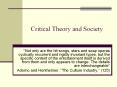 Critical Theory and Society PowerPoint PPT Presentation