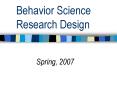 Behavior Science Research Design PowerPoint PPT Presentation