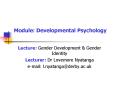 Module: Developmental Psychology PowerPoint PPT Presentation