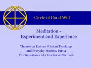 Themes on Eastern Wisdom Teachings