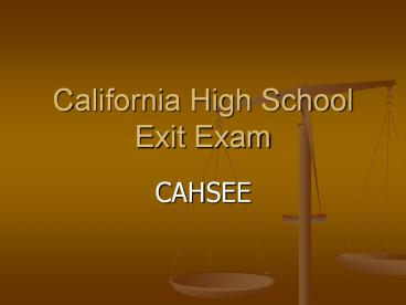 California High School Exit Exam