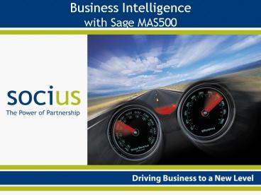 Business Intelligence with Sage MAS500