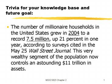 Trivia for your knowledge base and future goal: