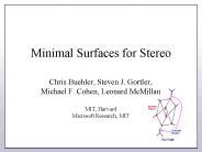 Minimal Surfaces for Stereo