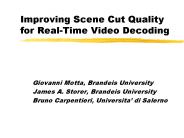 Improving Scene Cut Quality for Real-Time Video Decoding