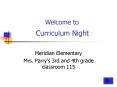 Curriculum Night PowerPoint PPT Presentation