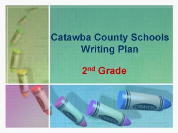 Catawba County Schools Writing Plan
