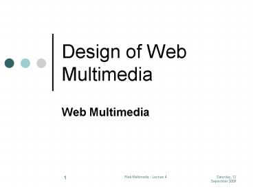 Web Multimedia