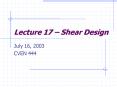 Lecture 17 Shear Design PowerPoint PPT Presentation