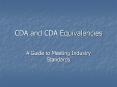 CDA and CDA Equivalencies PowerPoint PPT Presentation