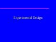 Experimental Design PowerPoint PPT Presentation