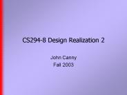 CS2948 Design Realization 2