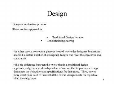 PPT – Design PowerPoint presentation | free to view - id: 90f84-OGNhM