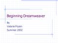 Beginning Dreamweaver PowerPoint PPT Presentation