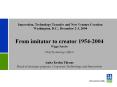 Innovation, Technology Transfer and New Venture Creation Washington, D.C., December 23, 2004 PowerPoint PPT Presentation