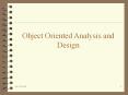 Object Oriented Analysis and Design PowerPoint PPT Presentation